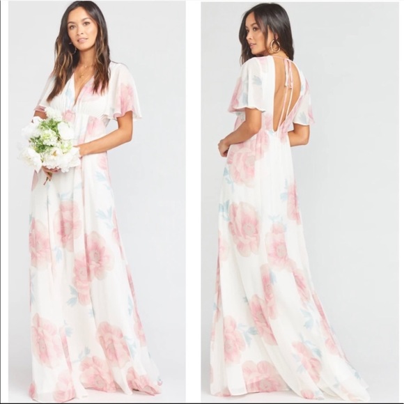 Show Me Your MuMu Faye Flutter Dress Floral Large - Picture 4 of 10